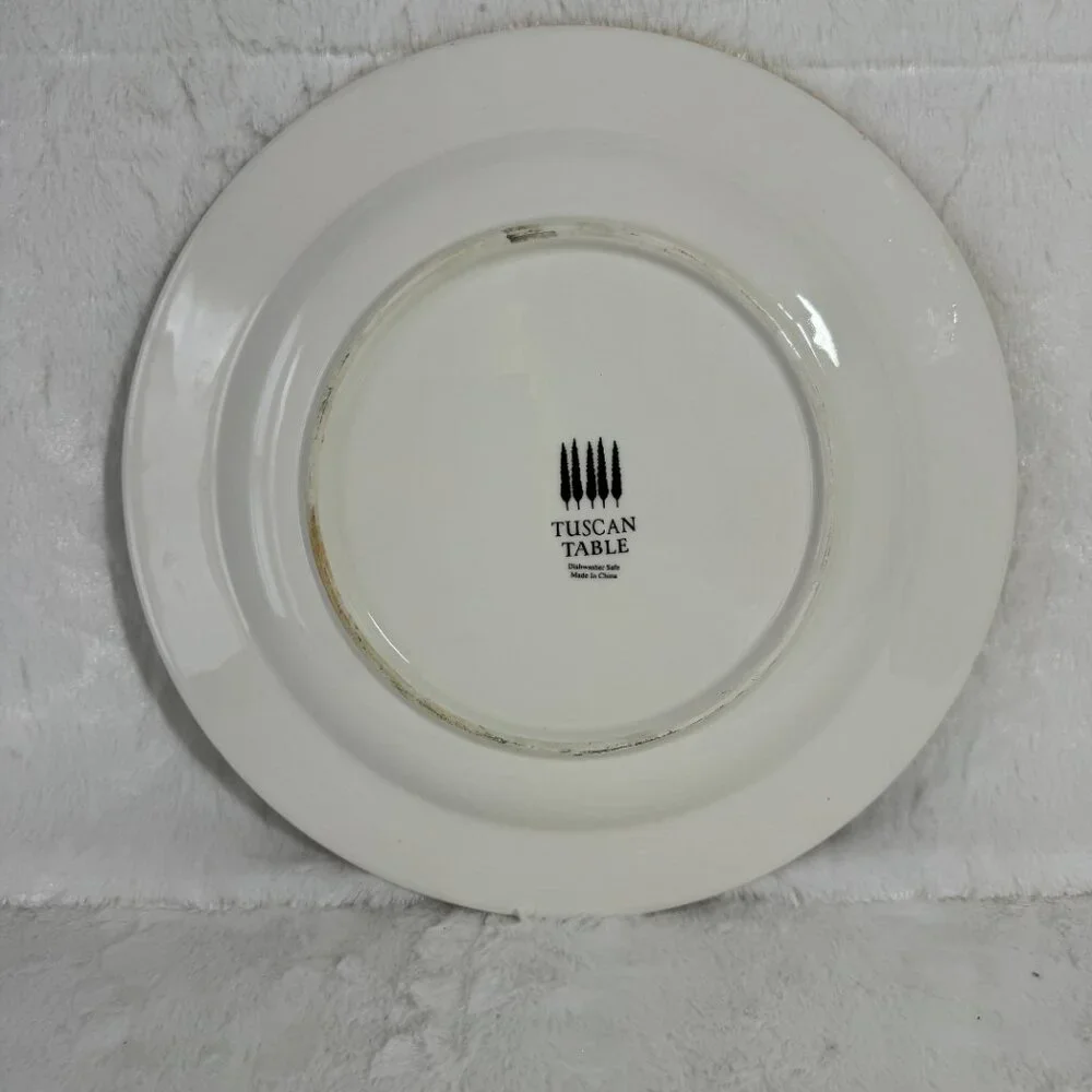 Tuscan Table Italian Dinner Plate 11" Ceramic Red Yellow Light Blue Black Bold - Picture 3 of 9